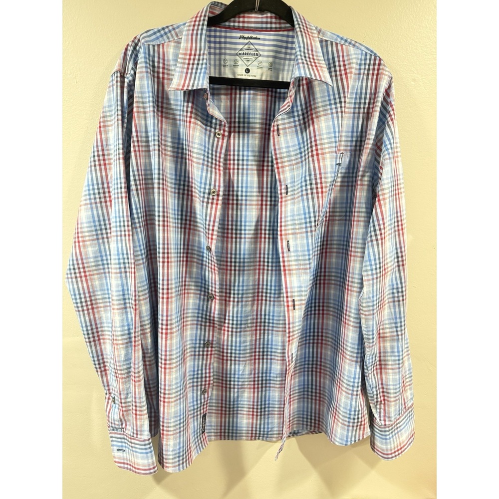 Flag & Anthem Madeflex  Shirt Men's Large Plaid Stretch Wicking